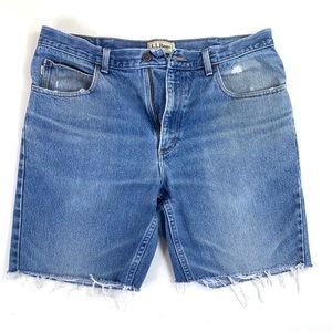 🌺 3/$20 Cutoff Jean Shorts from  LL Bean Waist 36